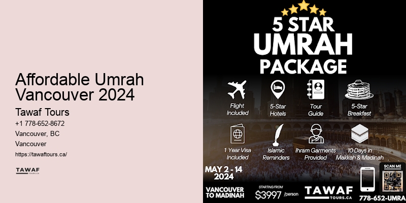 Vancouver Umrah package value-added perks