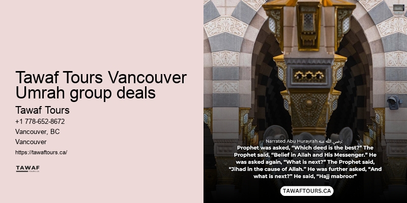 Vancouver Umrah pilgrimage tour packages