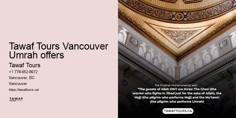 Tawaf Tours Vancouver Umrah rates
