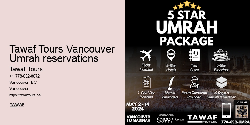 Tawaf Tours Vancouver Umrah group rates
