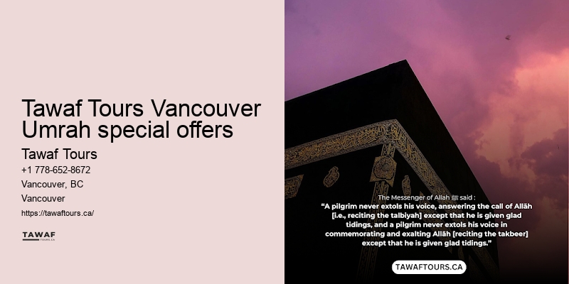 Tawaf Tours Umrah pilgrimage travel agency Vancouver