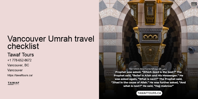 Tawaf Tours Vancouver Umrah package duration