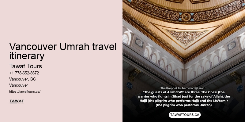 Tawaf Tours Vancouver Umrah package fine print